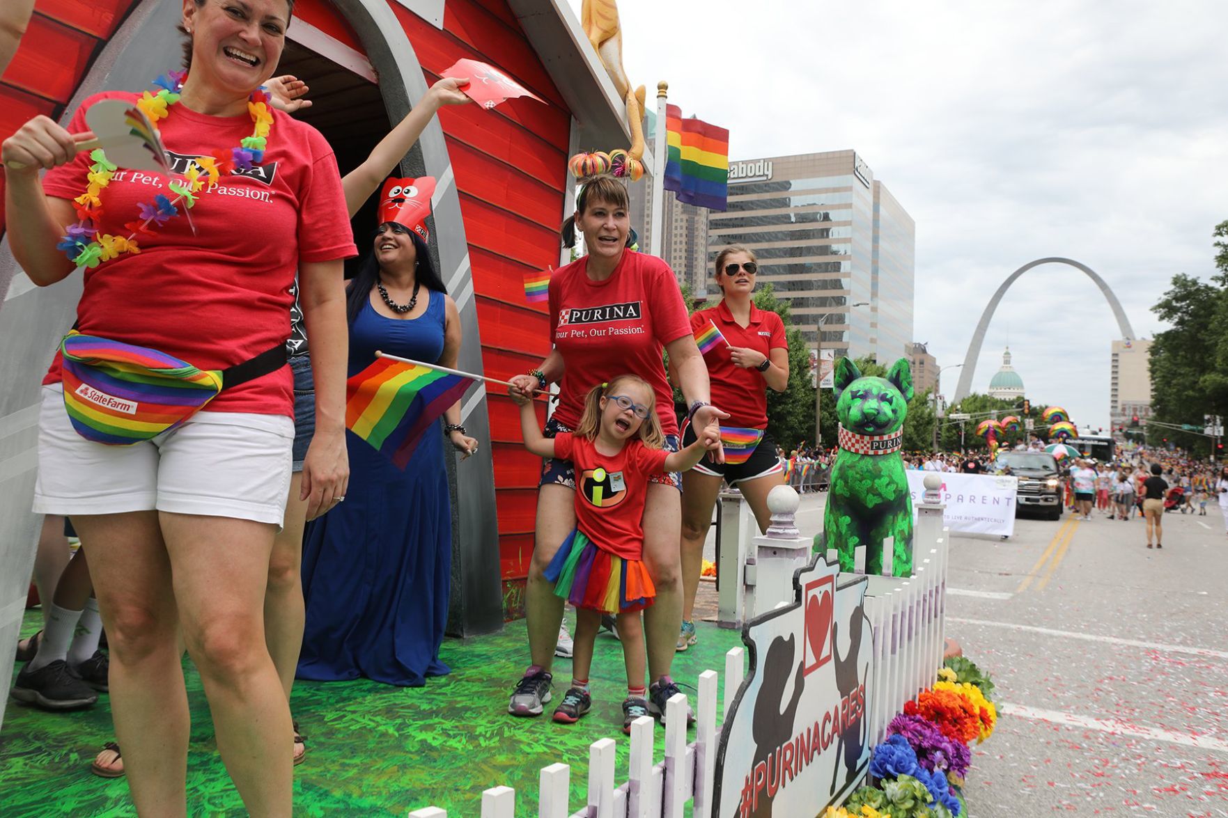 Thousands Watch the Pride Parade downtown